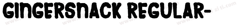 GingerSnack Regular字体转换